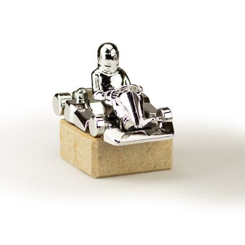 Kart op marmer zilver