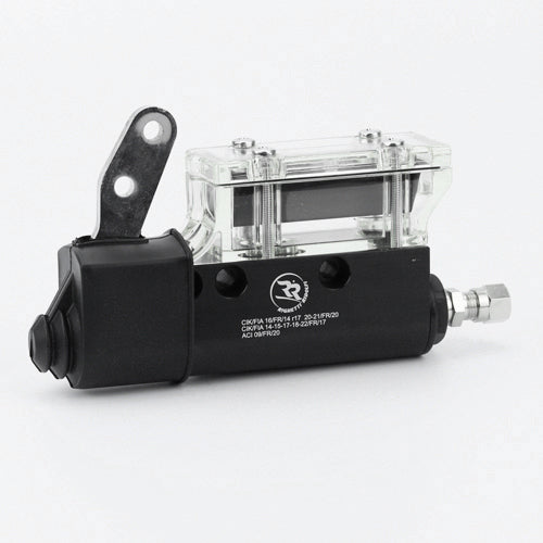 Rem pomp met reservoir zwart