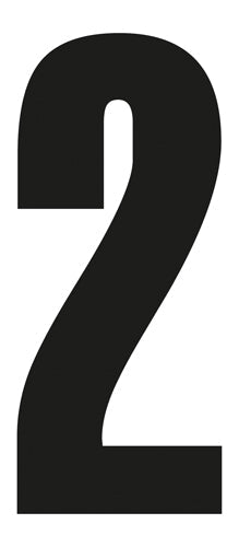 Zelfklevend nummer 0 wit/zwart 160 x 70mm