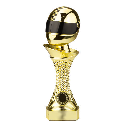 Trofee Helm goud H: 240mm