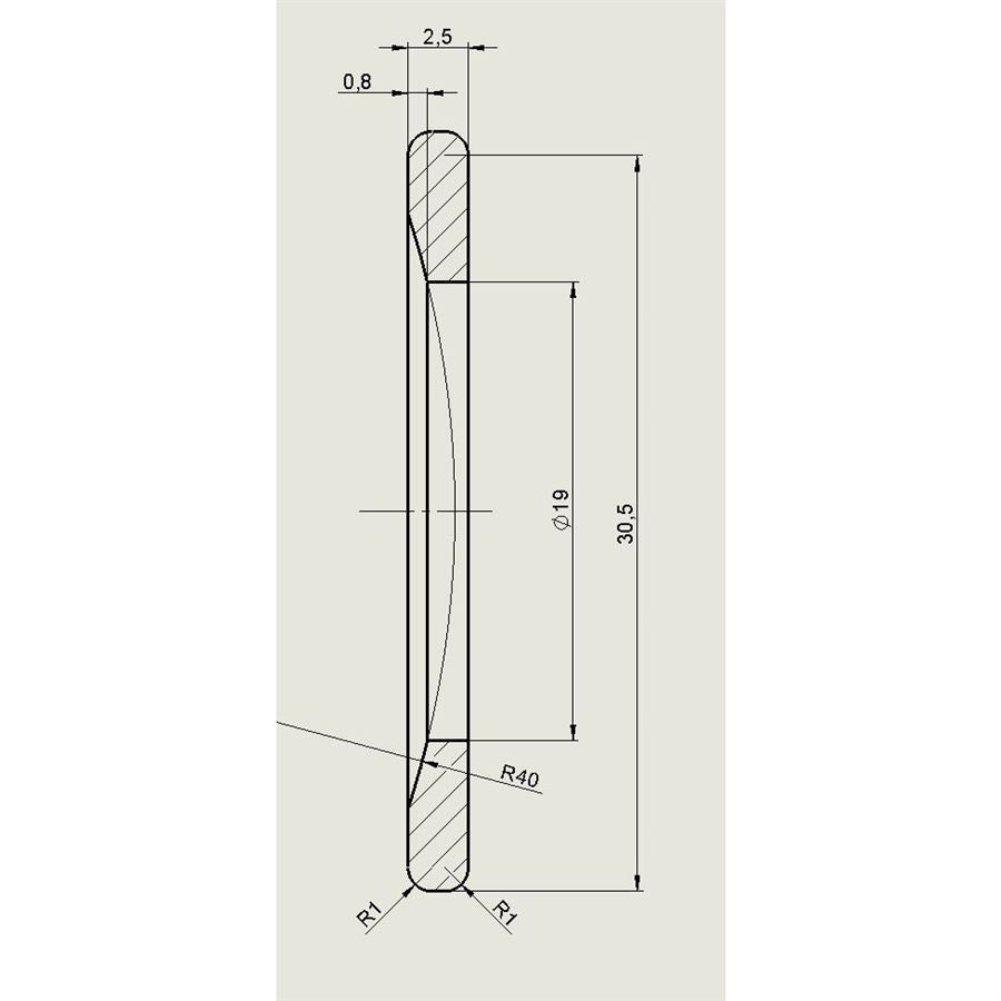 Fusee afstandhouder - binnenradius - D10/2,5 mm - EVO (sinds 2022)
