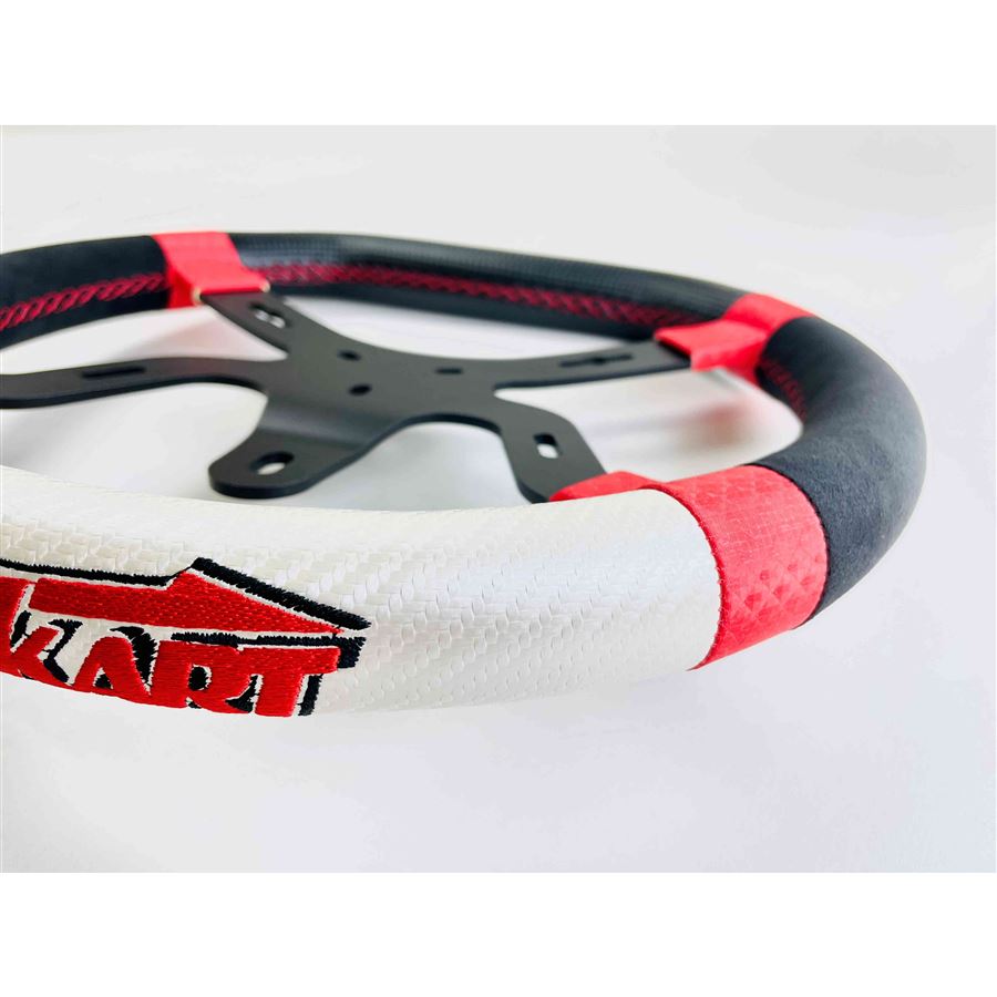 Stuur MS KART - model KG M6 345 mm - rood/zwart/wit