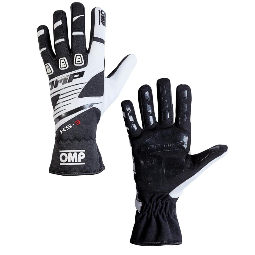 OMP karting gloves KS-2 ART | White black