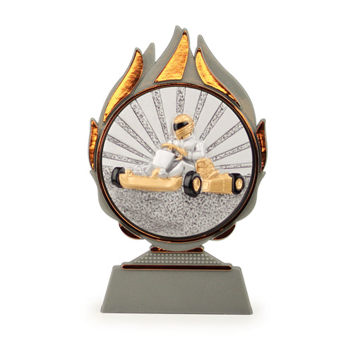 trophy flames kart bronze