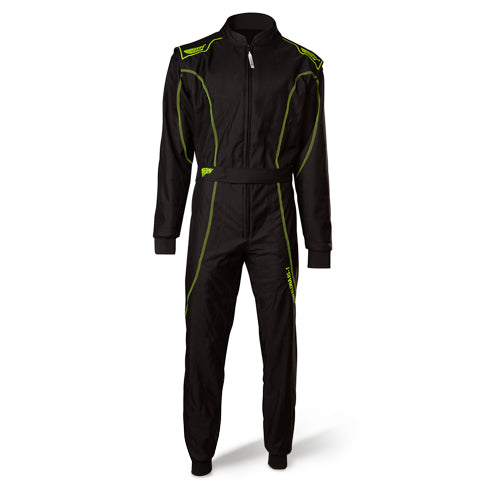 Speed Racing overalls | BARCELONA RS-1 | CIK black,neon yellow XS