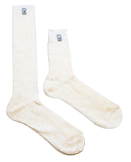 Nomex sokken middellang zachte aanraking | FIA-wit