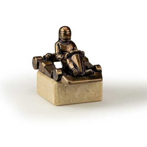 Kart op marmer brons