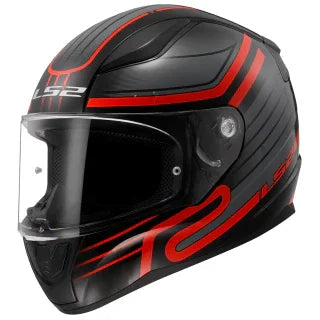 LS2 FF353 Rapid II Circuit glans zwart/rood - KartKings