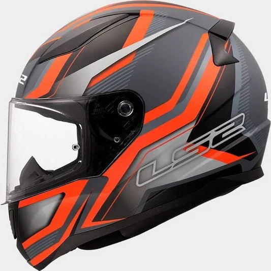LS2 FF353 Rapid II Flitz matt oranje/grijs - KartKings