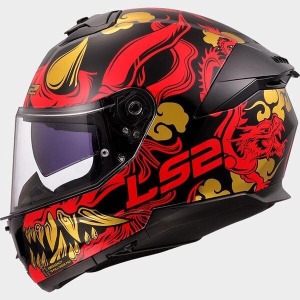 LS2 FF808 Stream II Drako zwart rood - KartKings