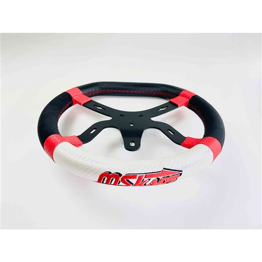 Stuur MS KART - model KG M6 345 mm - rood/zwart/wit