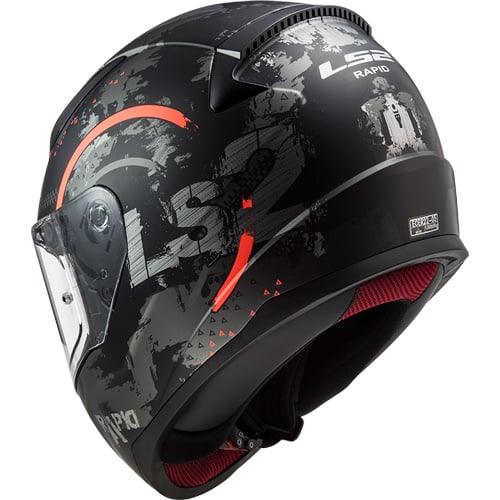 LS2 FF353 Circle zwart/oranje - KartKings