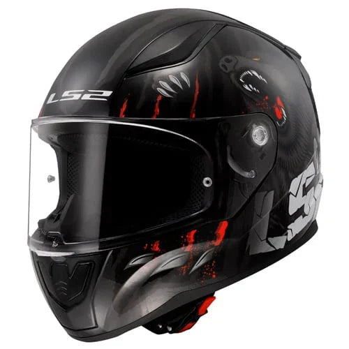 LS2 FF353 Rapid II Claw zwart/rood - KartKings