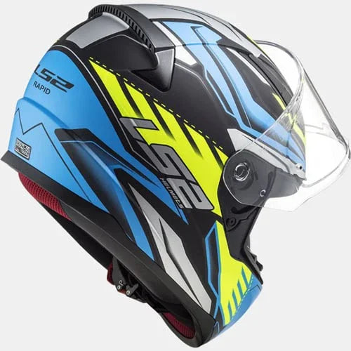 LS2 FF353 Gale zwart/blauw/fluor geel - KartKings