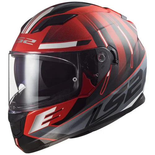 LS2 FF320 Stream Evo zwart/rood - KartKings