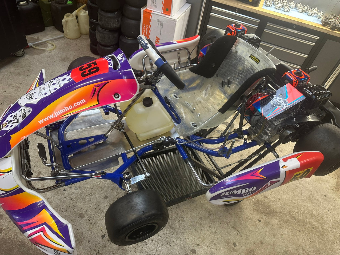 MS Pro kart #59 - 2024 - Getunede motoren