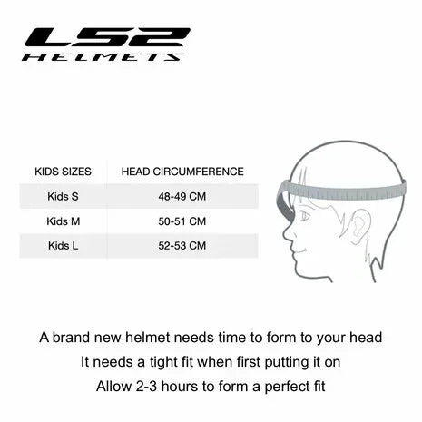 LS2 FF812 Kids Punk grijs/rood - KartKings