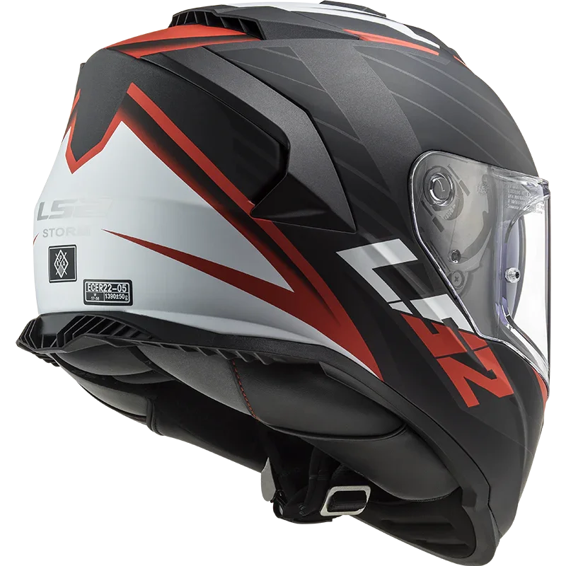 LS2 FF800 Storm II Nerve mat zwart rood - KartKings