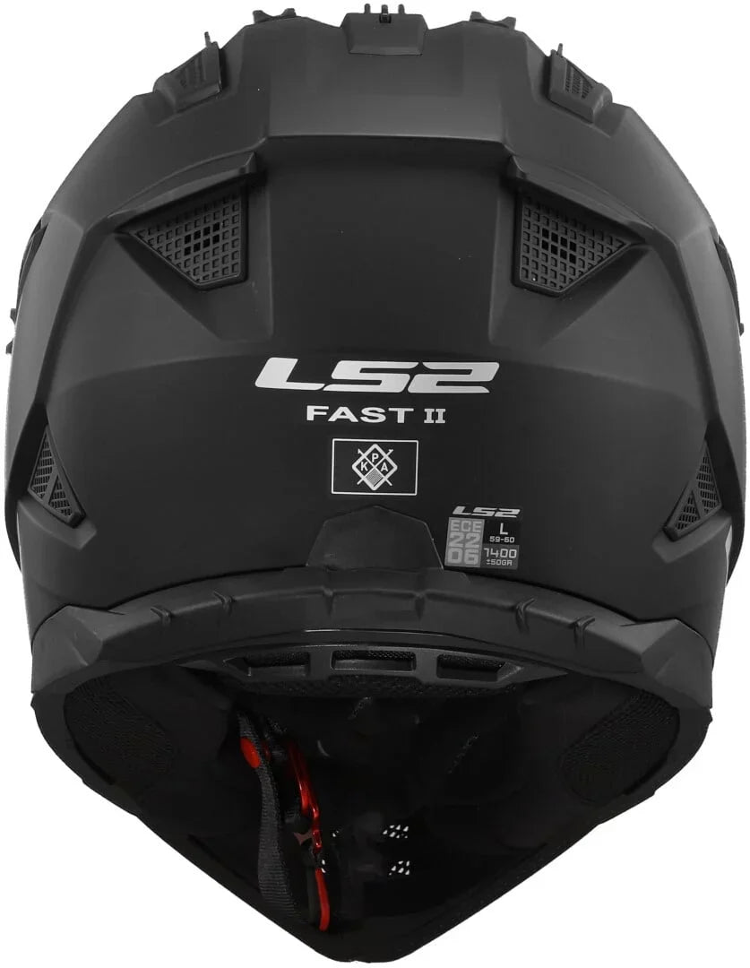 LS2 MX708 Fast II cross helm matt zwart - KartKings