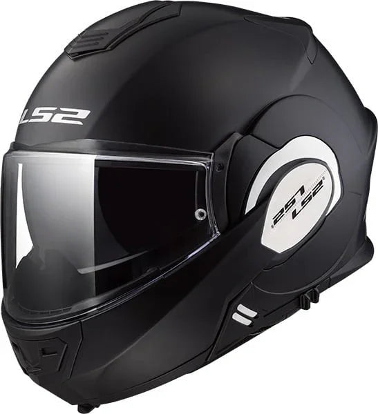 LS2 FF399 valiant systeemhelm matzwart - KartKings