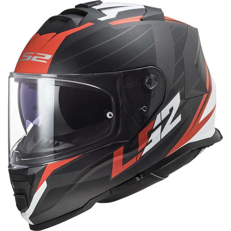 LS2 FF800 Storm II Nerve mat zwart rood - KartKings