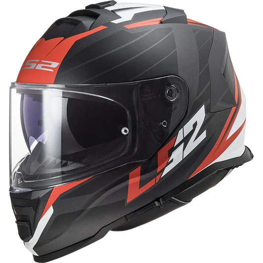 LS2 FF800 Storm II Nerve mat zwart rood - KartKings