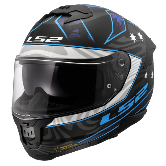 LS2 FF808 Stream II Galdam zwart/blauw - KartKings