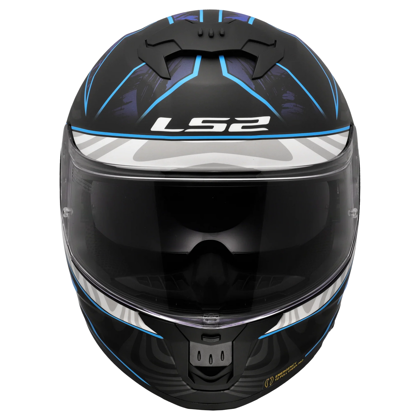 LS2 FF808 Stream II Galdam zwart/blauw - KartKings