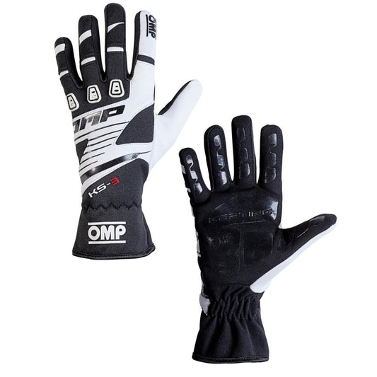 OMP karting gloves KS-2 ART | White black