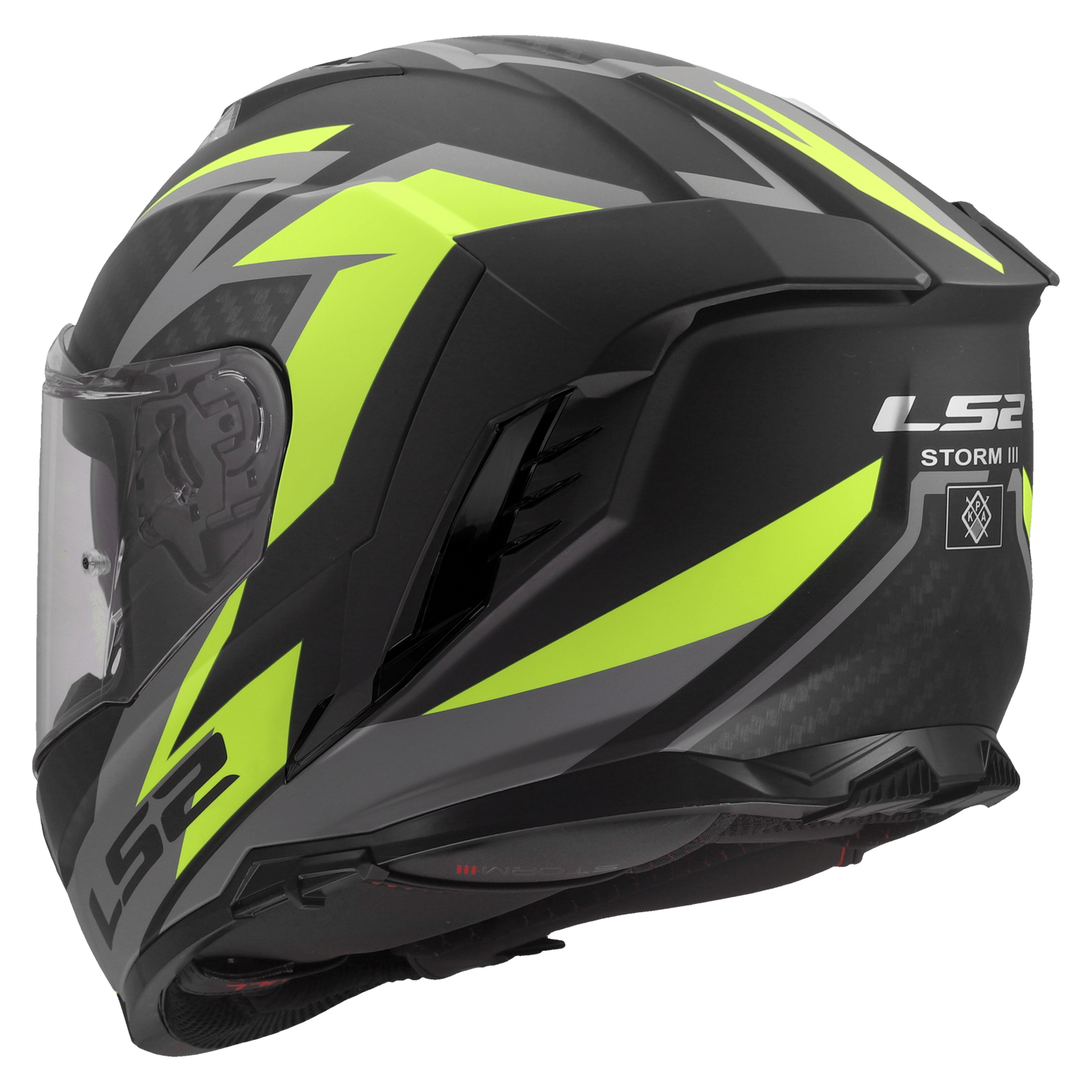 LS2 FF818 Storm III Dynamo Zwart / Fluor Geel - KartKings
