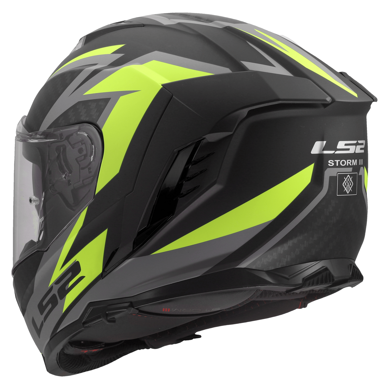 LS2 FF818 Storm III Dynamo Zwart / Fluor Geel - KartKings