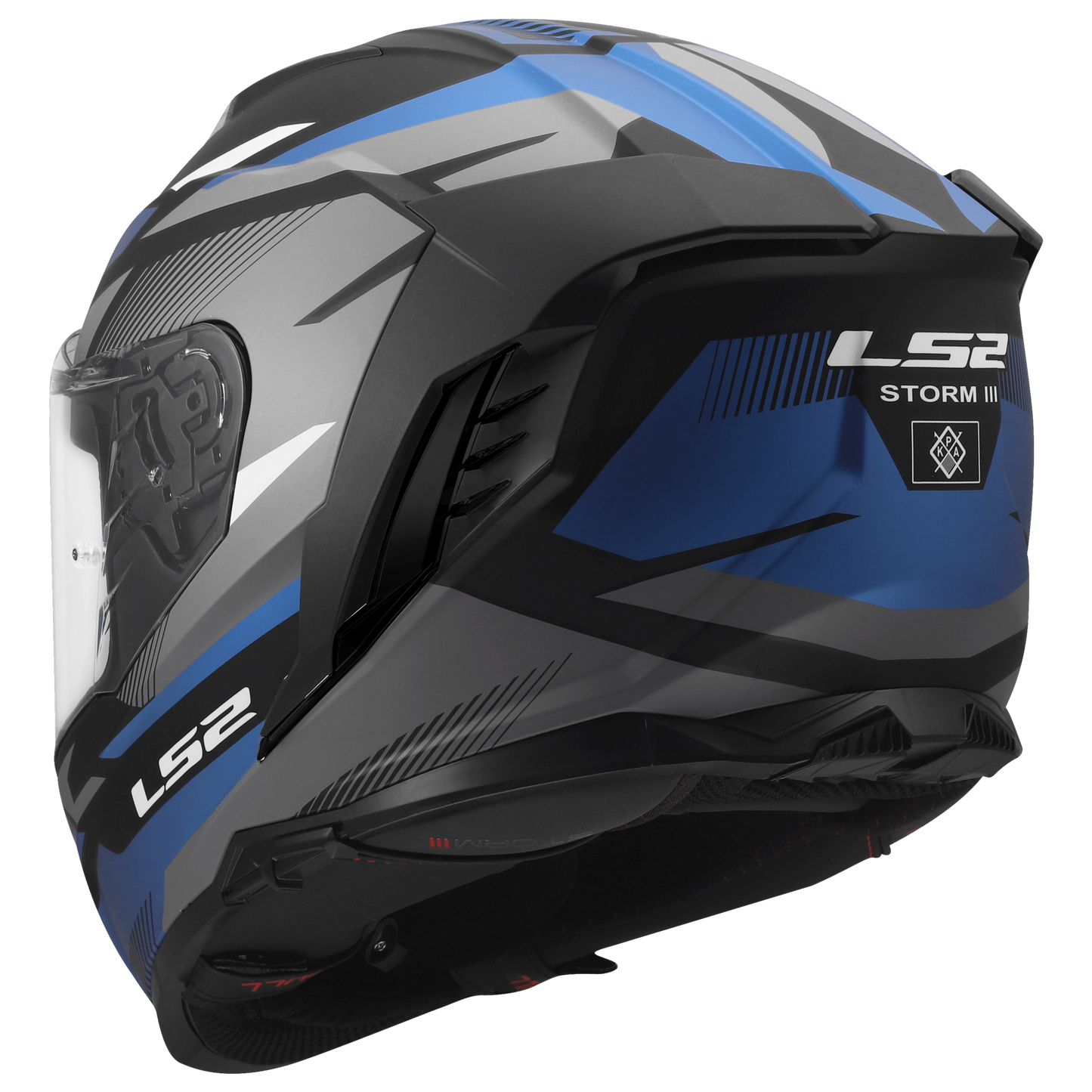 LS2 FF818 Storm III Komai zwart/blauw - KartKings