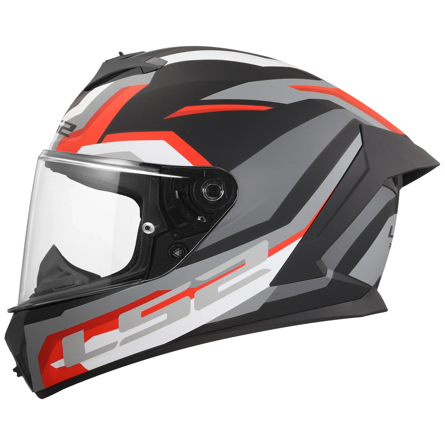 LS2 FF820 Rapid III Hyper matt zwart/rood/grijs - KartKings