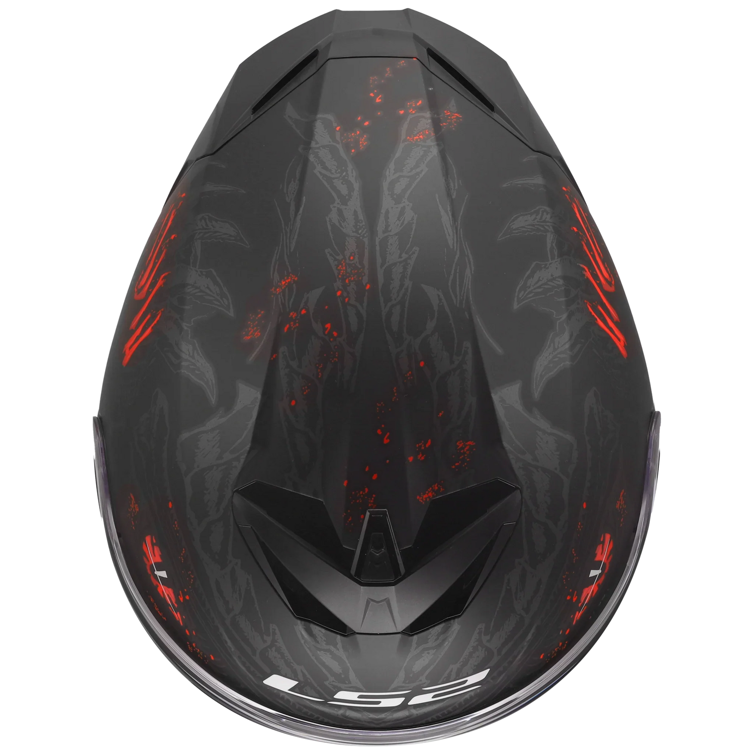 LS2 FF820 Rapid III Kaiju matt zwart/rood - KartKings
