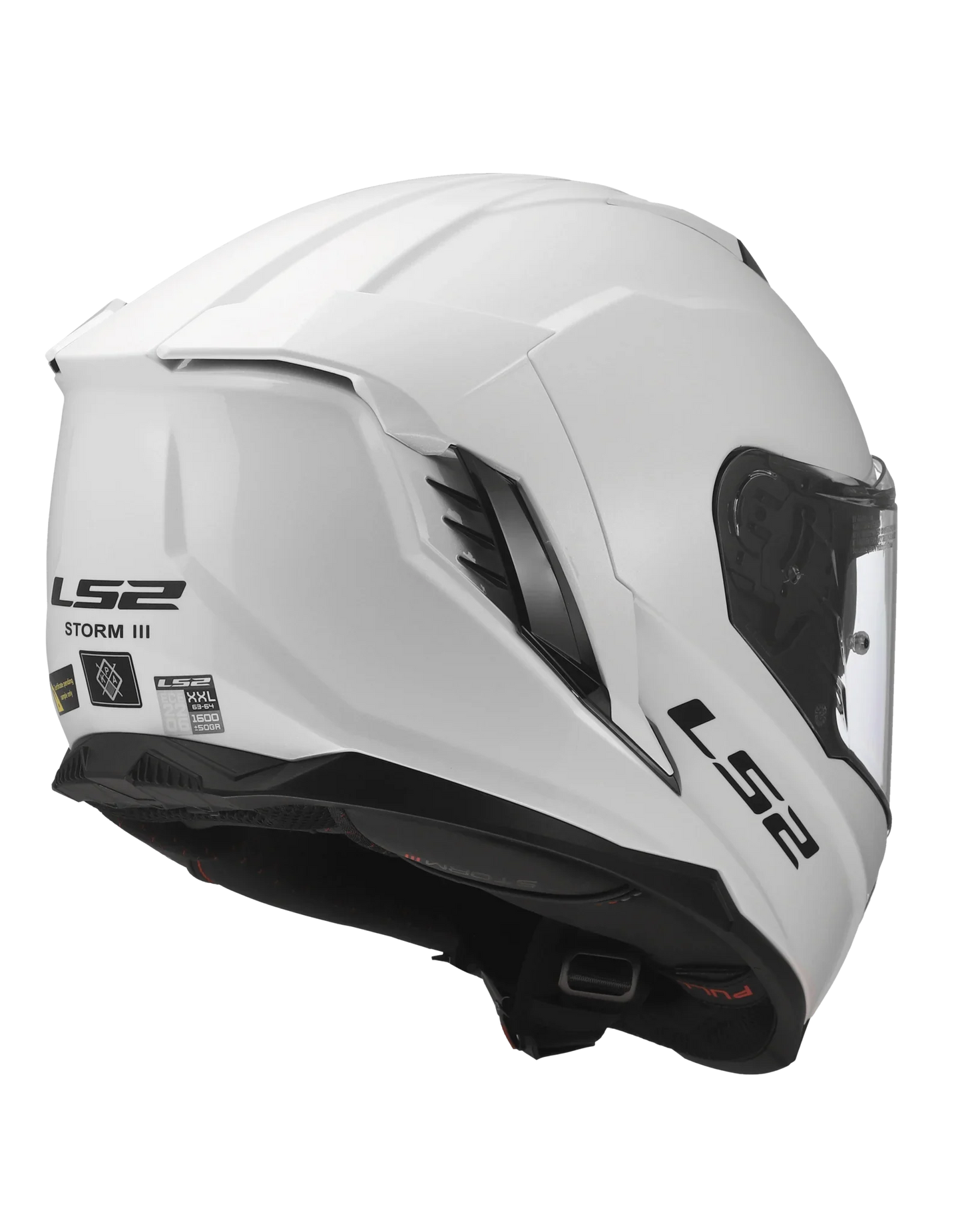 LS2 FF818 Storm III Glans Wit - KartKings