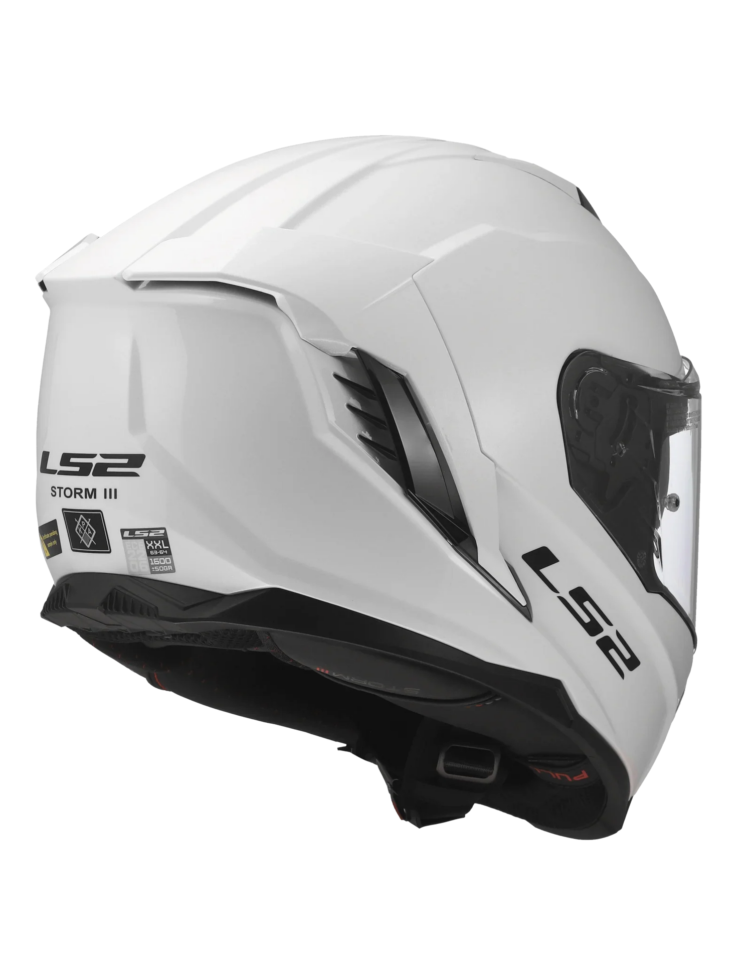 LS2 FF818 Storm III Glans Wit - KartKings