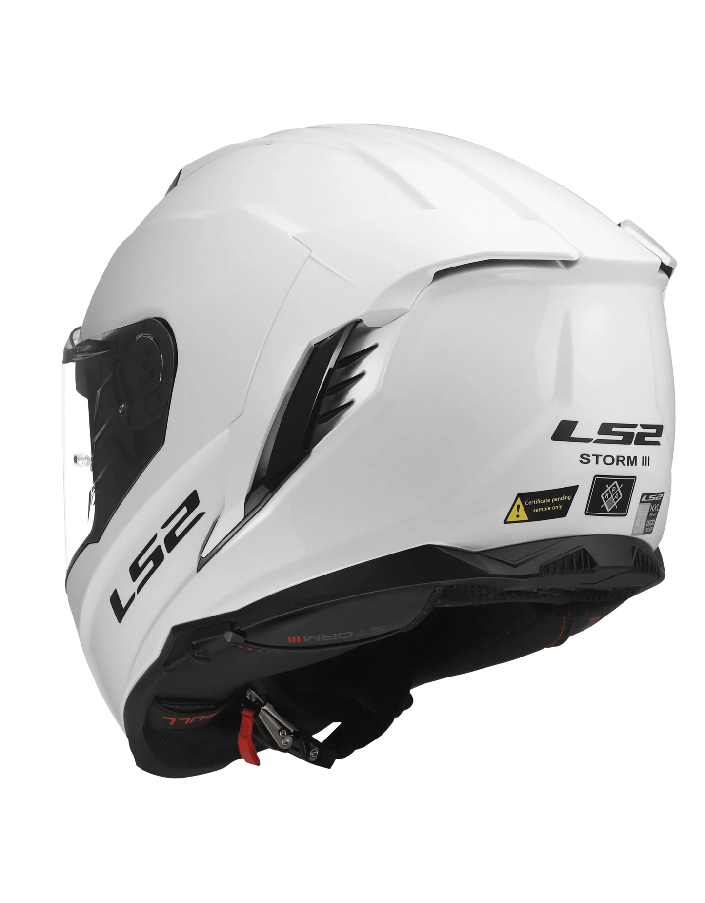 LS2 FF818 Storm III Glans Wit - KartKings