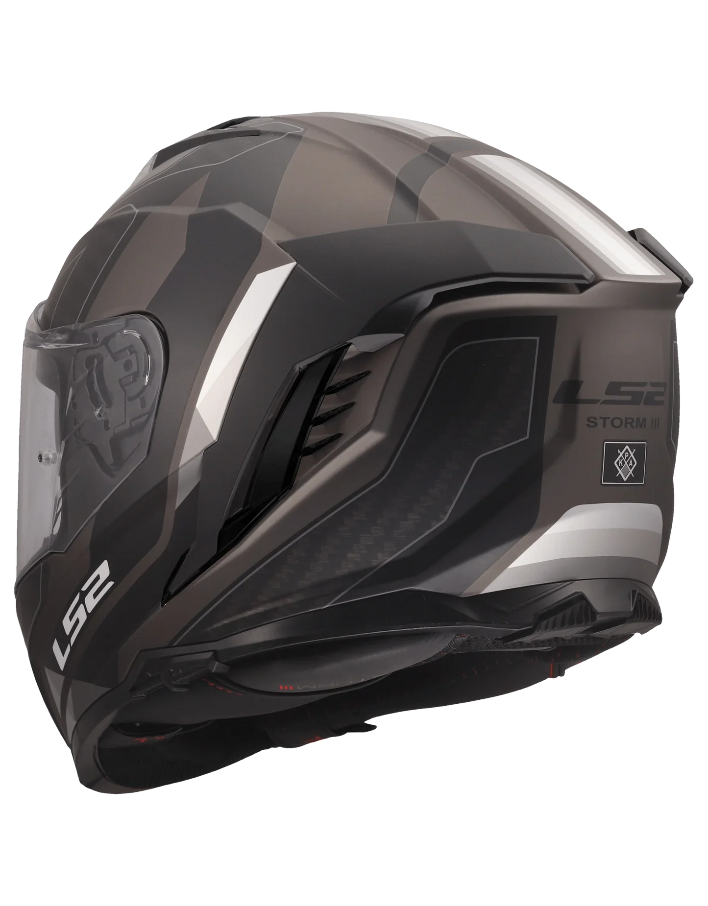 LS2 FF818 STORM III SPORTY Zwart / Grijs - KartKings