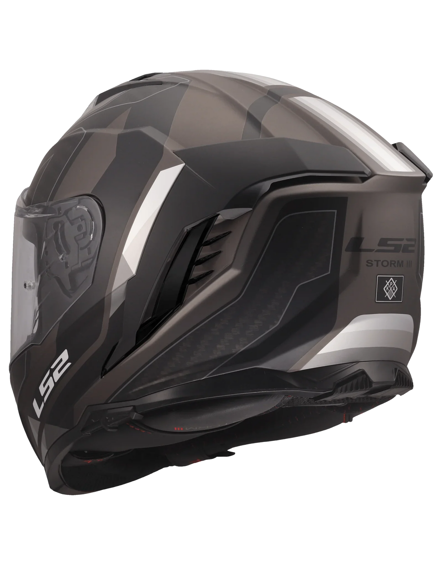 LS2 FF818 STORM III SPORTY Zwart / Grijs - KartKings