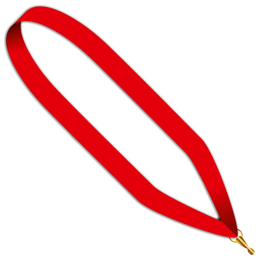 Nekband Medaille rood 22 mm