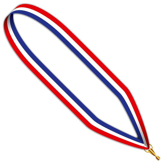 Nekband Medaille rood,wit,blauw 22 mm