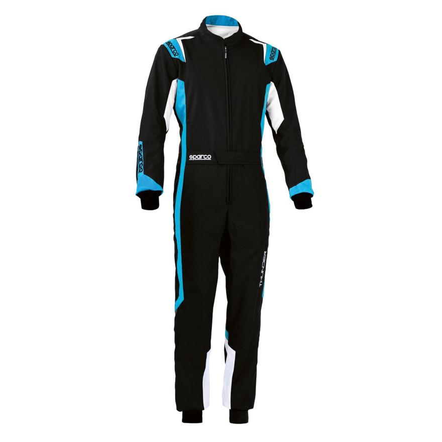 Sparco karting overall THUNDER blauw/zwart Level 2