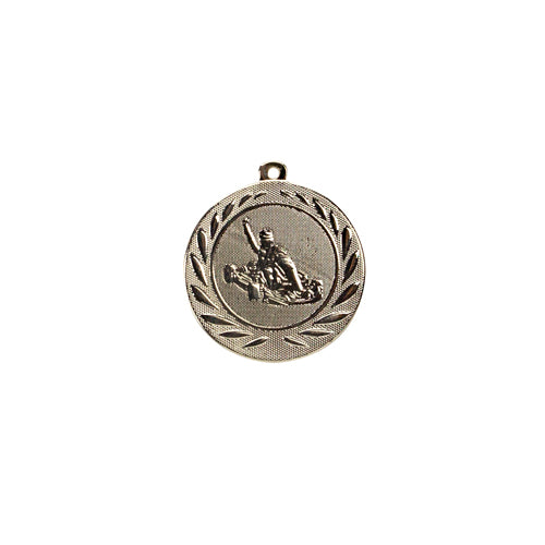 medal kart 50mm silver