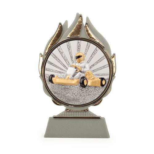 Trofee vlammen kart zilver