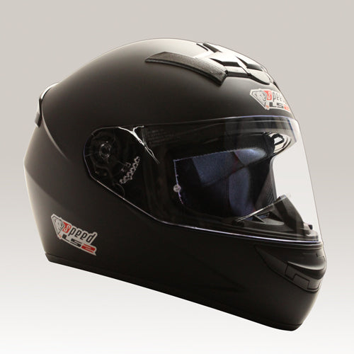 Helm Speed LS2 zwart matt