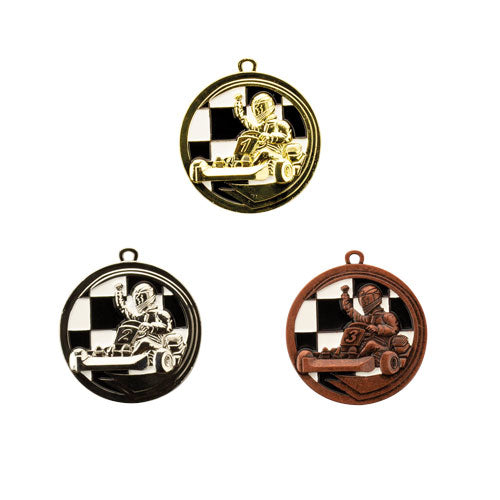 Medaille start/finish 50mm zilver