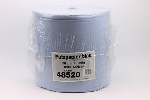 Poetspapier 3-lgs, blauw | 1000 vellen 38x36 cm