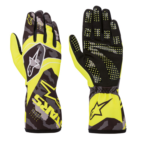 Alpinestars gloves Tech 1-K Race V2 Camo KIDS yellow/black