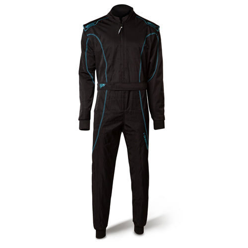 Speed Racing overalls | BARCELONA RS-1 | CIK black,cyan