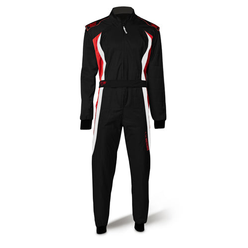 Speed Racing overall | BARCELONA RS-3| CIK zwart,rood,wit